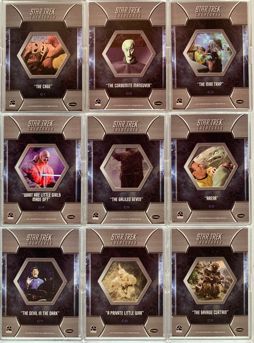 Star Trek TOS Remastered Creatures Chase Card Set C1 - C9 9 Cards 2010 Rittenho - TvMovieCards.com