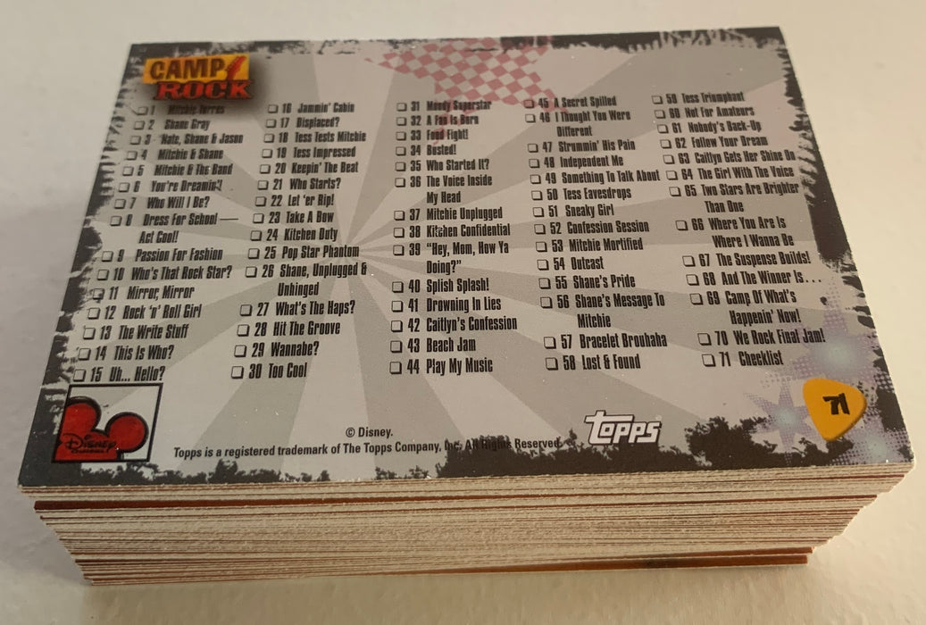 2008 Topps Camp Rock Base Card Set 71 Cards Jonas Brothers Demi Lovato NM - TvMovieCards.com