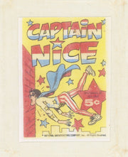 Captain Nice Vintage Test Card Gum Wrapper Topps 1965 Rare - TvMovieCards.com