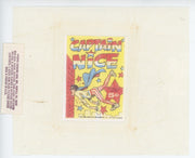 Captain Nice Vintage Test Card Gum Wrapper Topps 1965 Rare - TvMovieCards.com