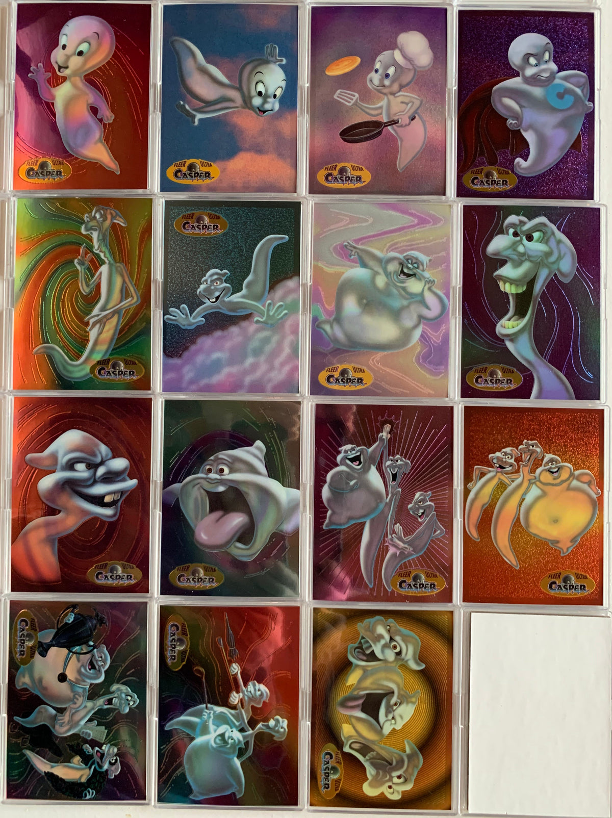 Casper The Movie Chromium Chase Card Set 1 of 15 thru 15 of 15