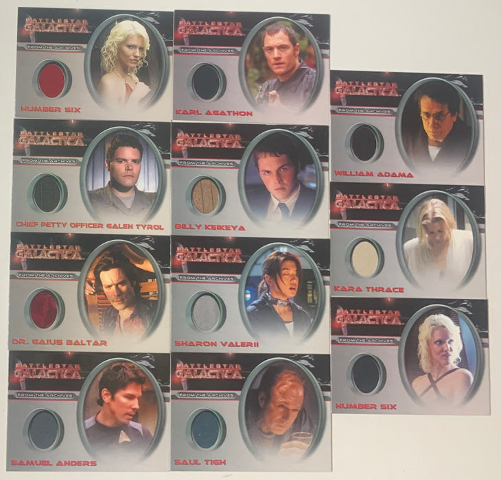 Battlestar Galactica Season Two Costume Card Set CC21 thru CC31 Rittenhouse 2007 - TvMovieCards.com