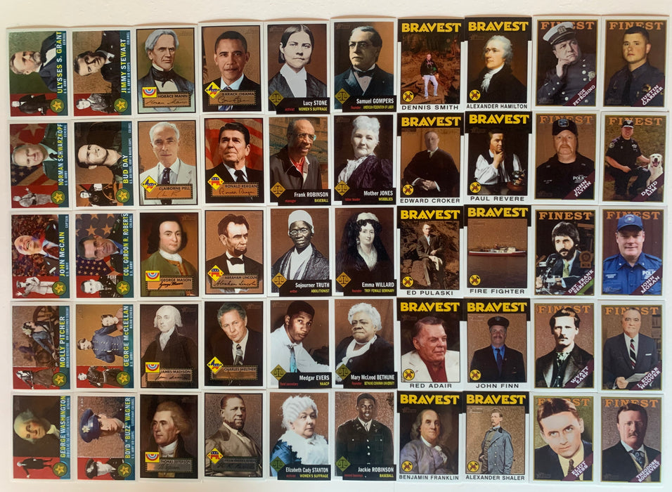 American Heritage Heroes Chromium Parallel Card Set 100 Cards Topps 2009 - TvMovieCards.com