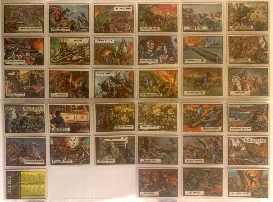 1962 Topps Civil War News Complete 88 Card Set - EX Overall  Marked Checklist