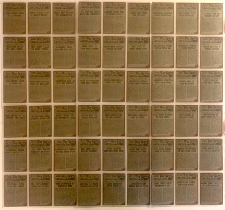 1962 Topps Civil War News Complete 88 Card Set - EX Overall  Marked Checklist