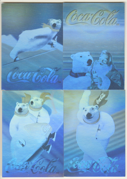 Coca Cola Series 3 Polar Bear Holoogram Chase Card Set 4 Cards H1 - H4 Collect-A-Card 1995 - TvMovieCards.com