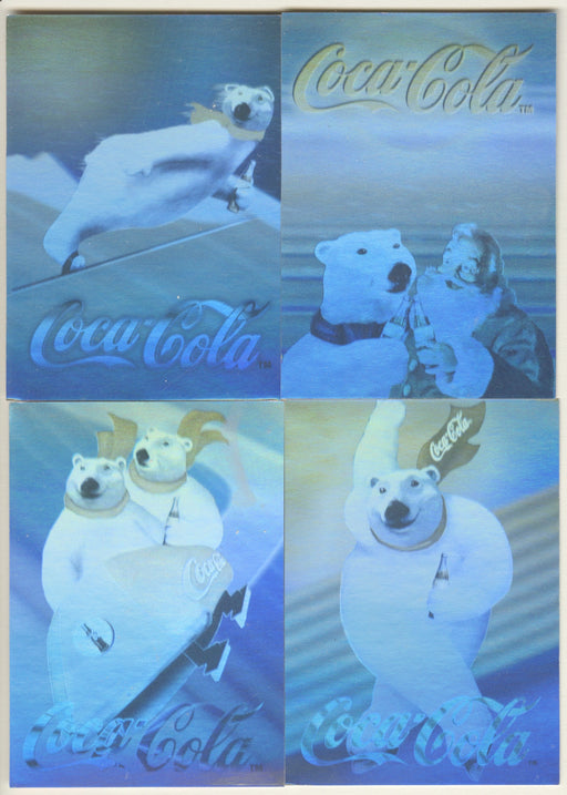 Coca Cola Series 3 Polar Bear Holoogram Chase Card Set 4 Cards H1 - H4 Collect-A-Card 1995 - TvMovieCards.com