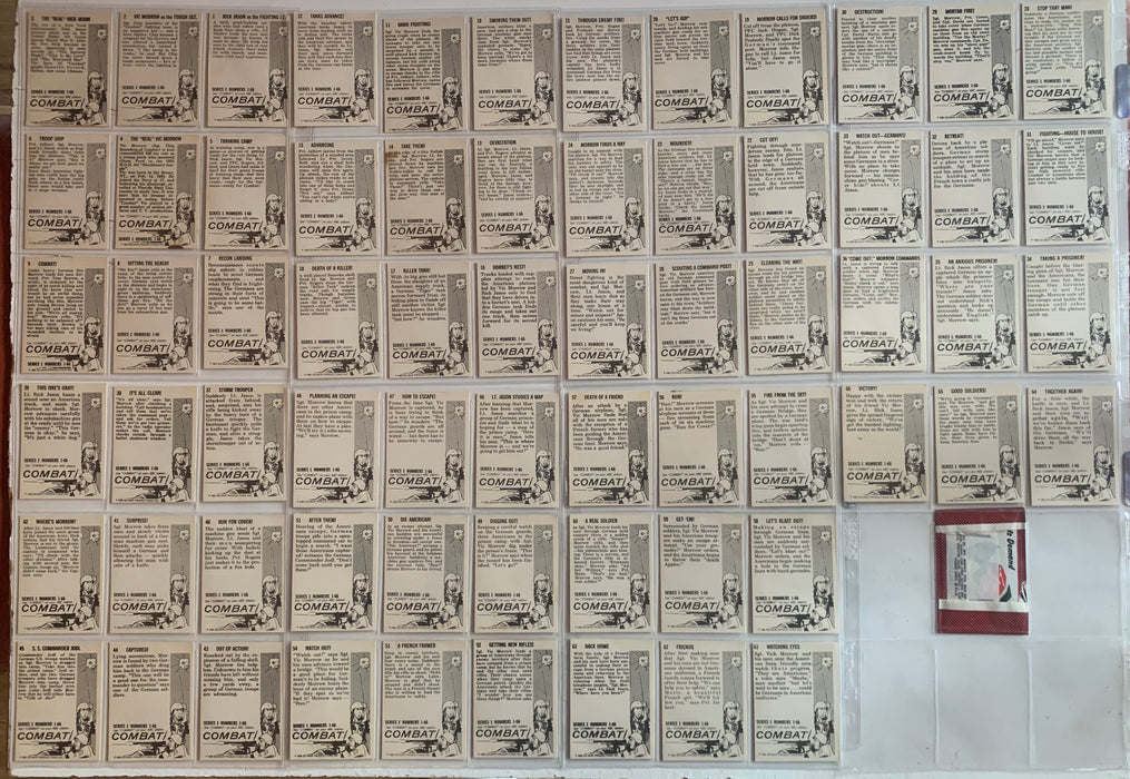 1964 Combat Series I & II Donruss Selmur Complete Trading Card Set of 132 Donruss