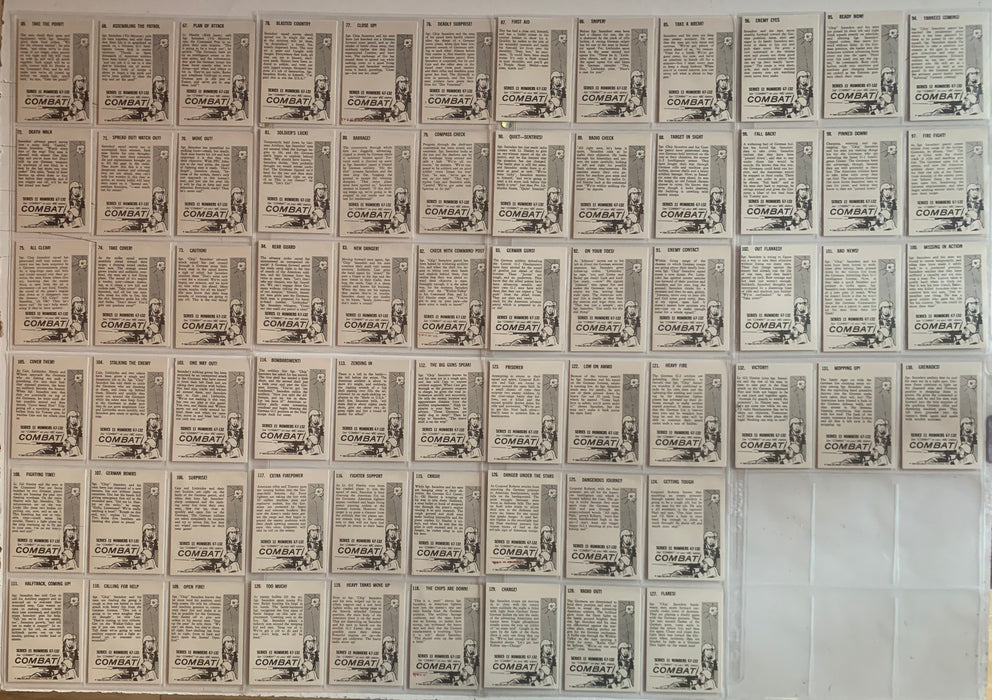 1964 Combat Series I & II Donruss Selmur Complete Trading Card Set of 132 Donruss