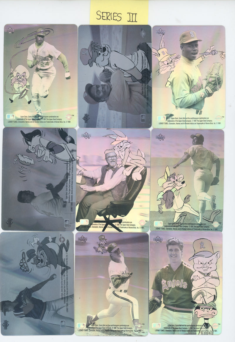 Comic Ball Series 1, 2 and 3 Hologram Chase Card Sets 27 Cards Upper Deck 1990-9 - TvMovieCards.com