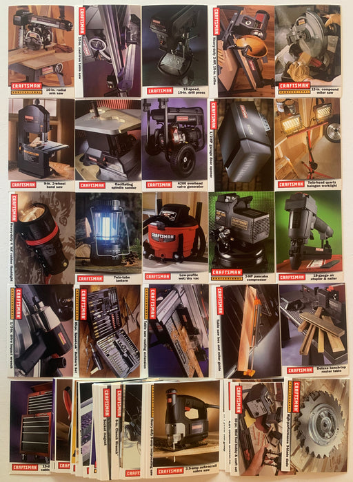 1999/2000 Craftsman Tools Base Card Set 60 Cards By Sears Roebuck & Co. - TvMovieCards.com