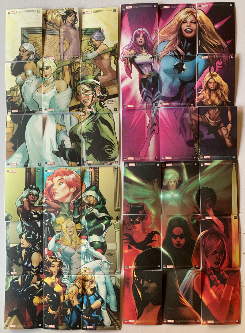 Marvel Dangerous Divas Series 1 Silver Foil Parallel Card Set 72 Cards