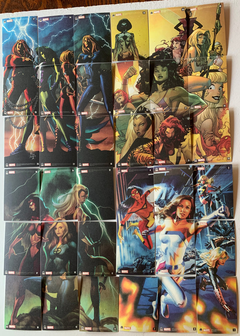 Marvel Dangerous Divas Series 1 Silver Foil Parallel Card Set 72 Cards