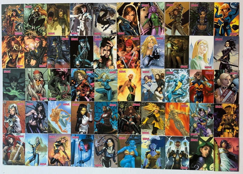 Marvel Women of Marvel Series 1 Base Card Set  81 cards.  2008 Rittenhouse