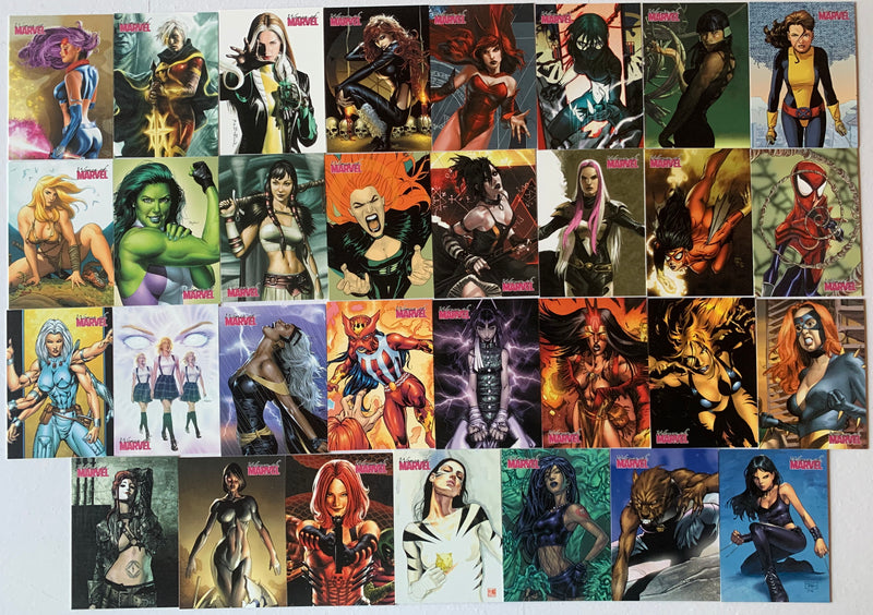 Marvel Women of Marvel Series 1 Base Card Set  81 cards.  2008 Rittenhouse
