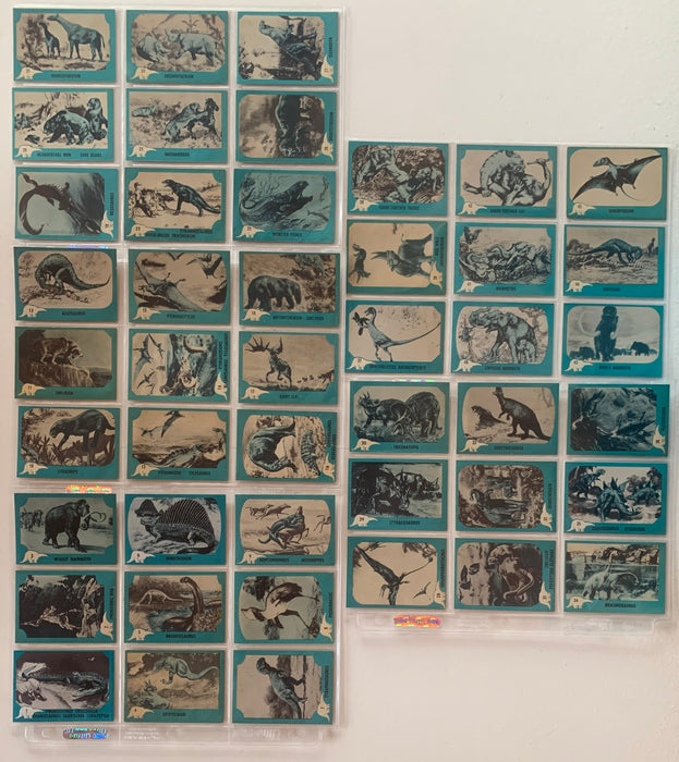 1961 Nu-Cards Dinosaur Series COMPLETE 80 Card Set Near mint to EX Prehistoric Monsters
