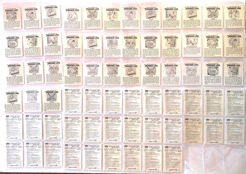 1984 Fleer Dragon's Lair Set 63 Stickers + 29 Variations 92 Total + 30 Rub-Off G - TvMovieCards.com