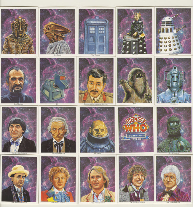 1993 Doctor Who 30th Anniversary 1963-1993 20-Card Set by CCC Ltd (UK)