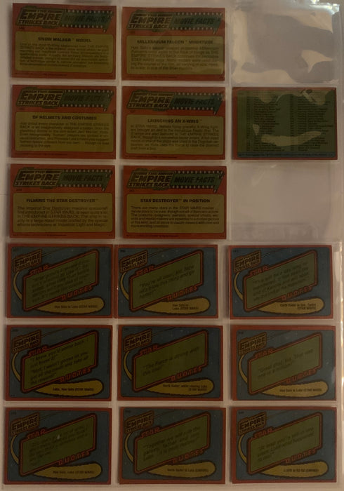 Star Wars Empire Strikes Back Series 3 Vintage Base Card Set 88 Cards #265-#352