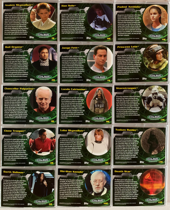 2006 Star Wars Evolution Update Evolution "B" Chase Card Set 15 Cards Topps   - TvMovieCards.com