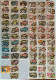 1970 Donruss Fiends and Machines Sticker Trading Card Set Complete #1-66 + Wrap - TvMovieCards.com