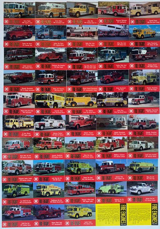1994 Fire Engines Series 3 Trading Base Card Set 100 Cards Bon Air   - TvMovieCards.com