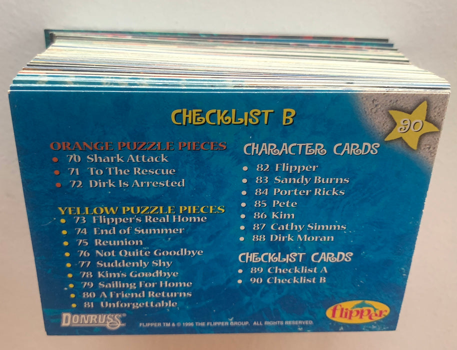 1996 Donruss Flipper The Movie 90 Cards Complete Base Card Set Near Mint - TvMovieCards.com