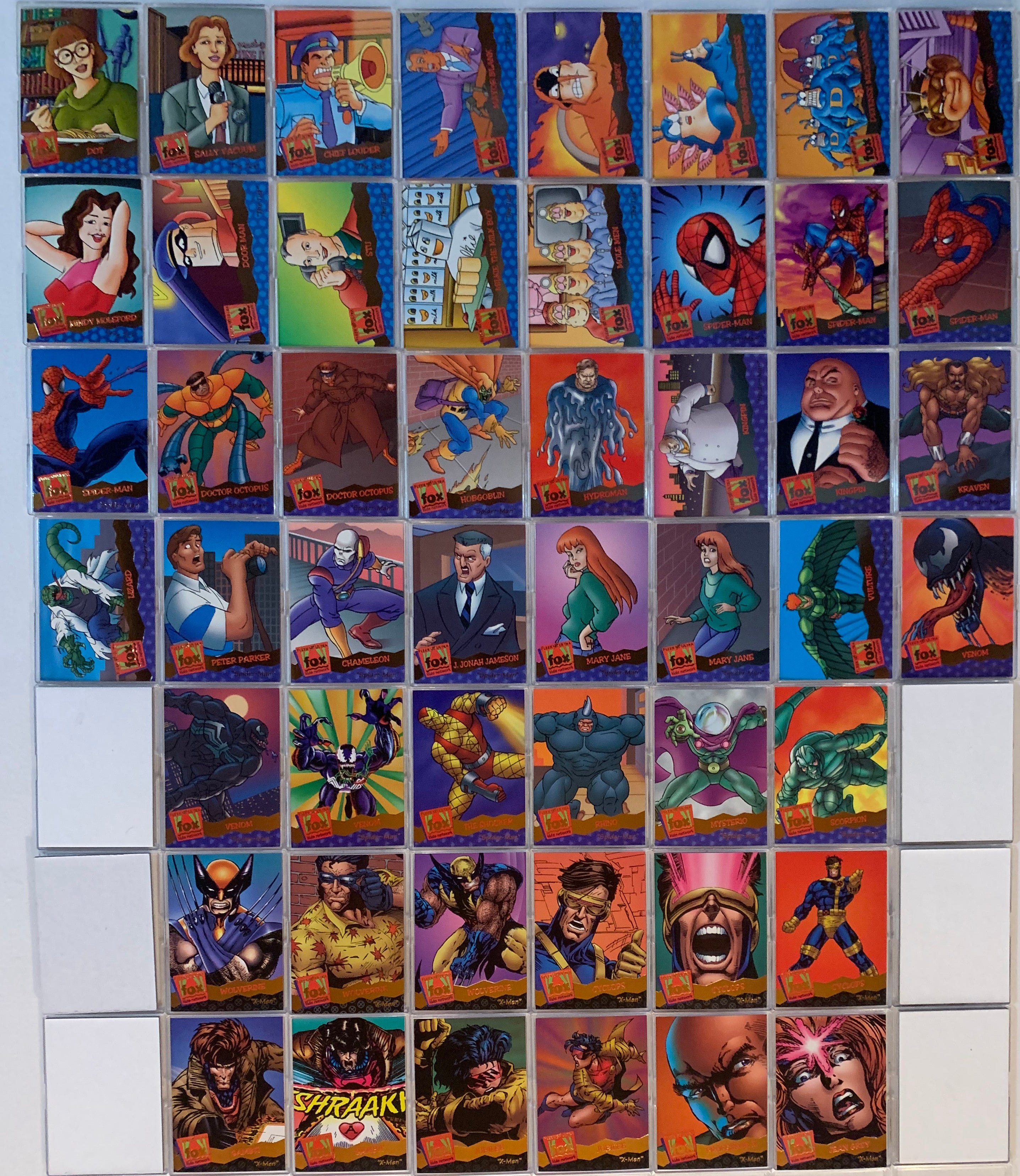 Fox Kids Network Base Trading Card Set 150 Cards Fleer Ultra 1995