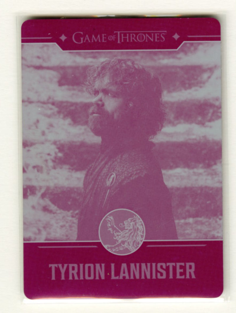 Game of Thrones The Great Houses Printing Plate Card #20 Tyrion Lannister 1/1 - TvMovieCards.com
