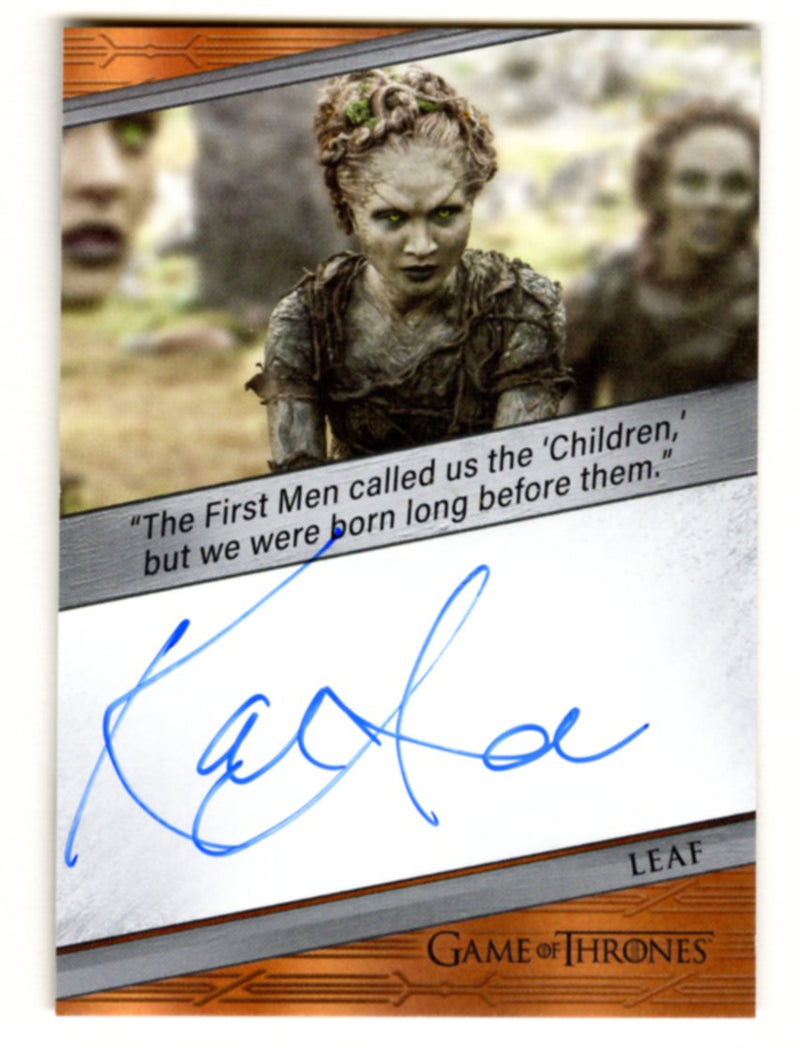 Game of Thrones The Great Houses Kae Alexander as Leaf autograph card Quotable - TvMovieCards.com