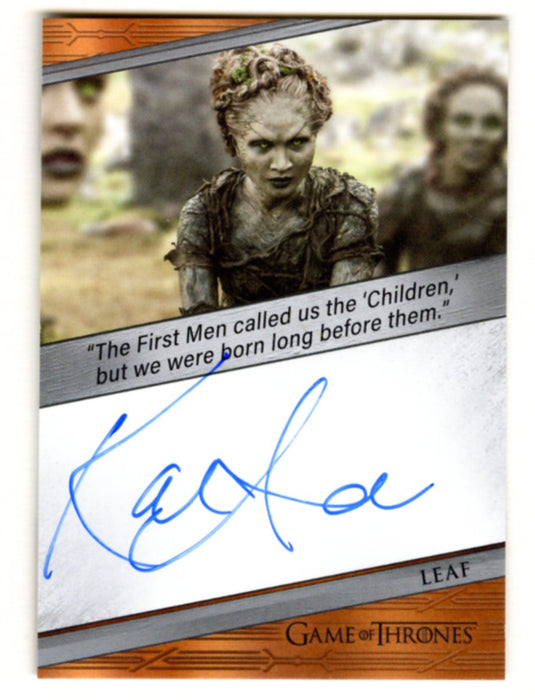 Game of Thrones The Great Houses Kae Alexander as Leaf autograph card  Quotable