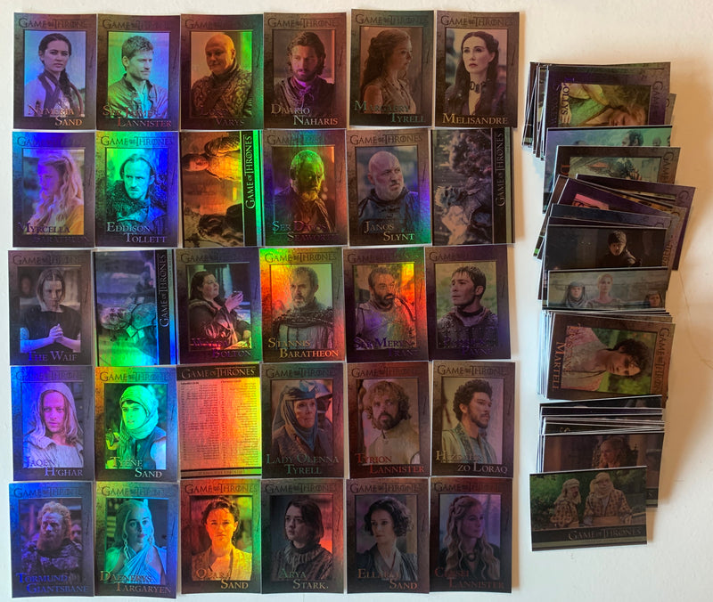 Game of Thrones Season 5 Parallel Foil Chase Card Set 100 Cards Rittenhouse 2016