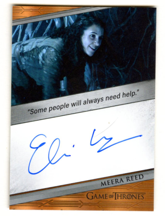 Game of Thrones The Great Houses Ellie Kendrick as Meera Reed Autograph Card Quotable
