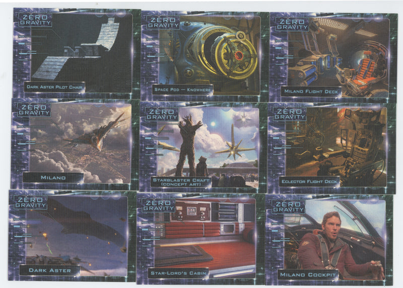 Guardians of the Galaxy Zero Gravity Chase Card Set 9 Cards 2014 Upperdeck - TvMovieCards.com