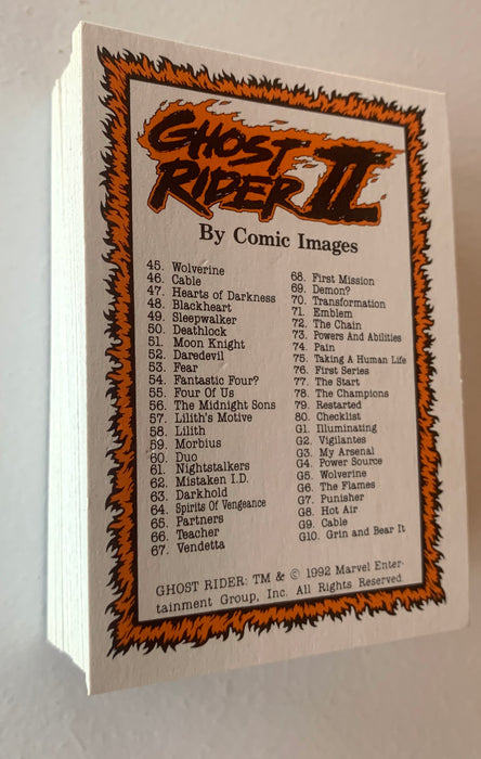 1992 Comic Images Ghost Rider Series 2 80 Card Complete Base Set Nm - TvMovieCards.com