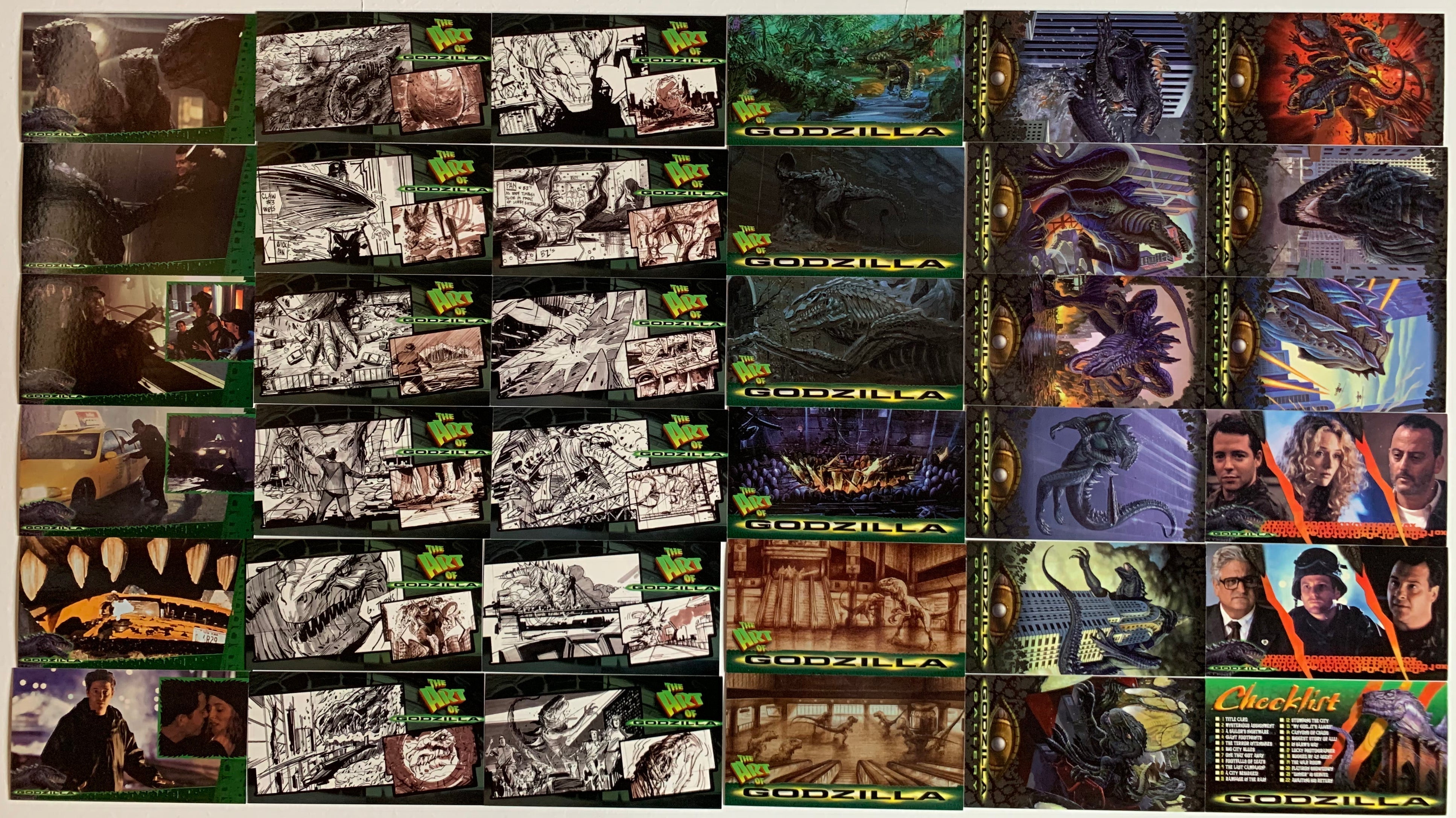1998年 ゴジラ ザ・ムービー プレミアムトレーディングカード シュリンク付き Godzilla The Movie Supervue Widevision Base Card Set 72 Cards