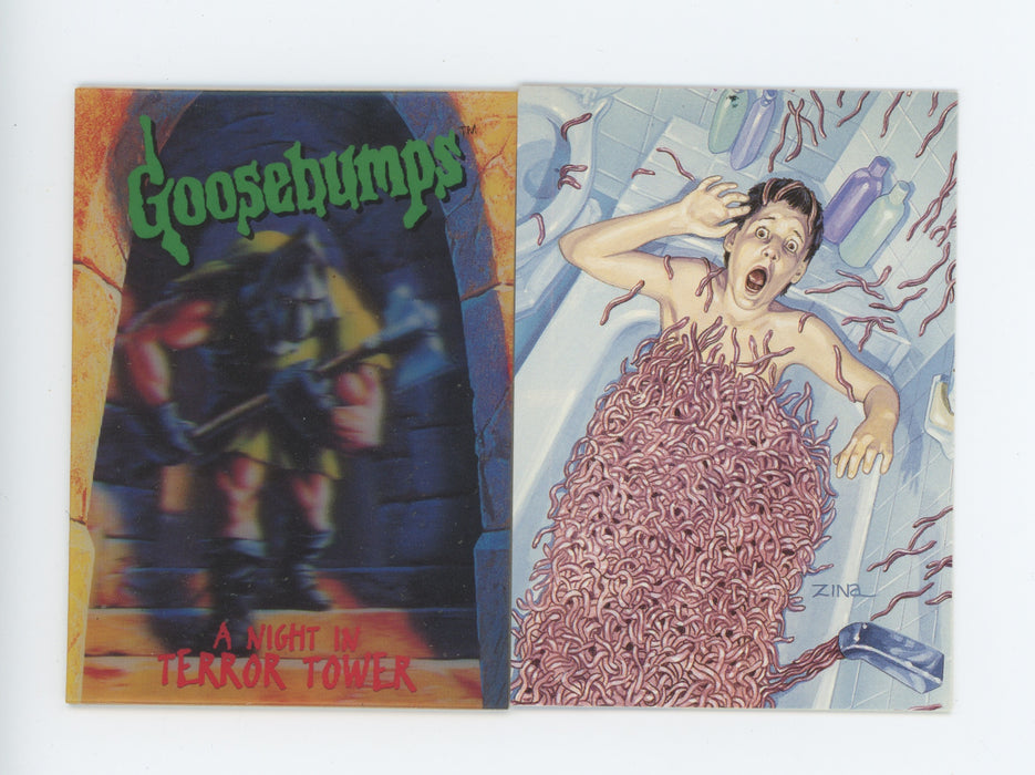 Goosebumps Promo Card and VHS 3D Card  2 Cards   Terror Towers Topps 1996   - TvMovieCards.com