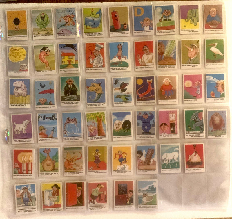 1969 Chix Happy Howlers Complete 50 Card Set - NM Vintage UK Gum Humor Cards - TvMovieCards.com