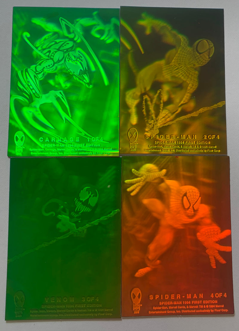 Amazing Spider-man 1994 3D Hologram Chase Card Set (4) Cards - TvMovieCards.com