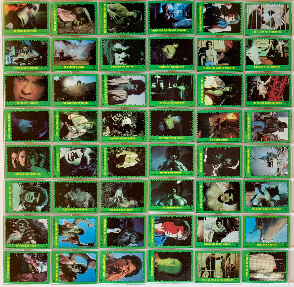 Incredible Hulk TV Show Vintage Base Card Set 88 Cards Topps