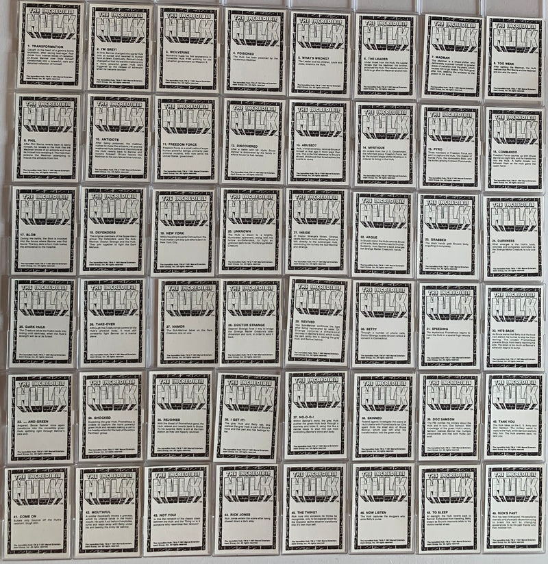 Incredible Hulk Comic Images Vintage Card Set 90 Cards 1991   - TvMovieCards.com