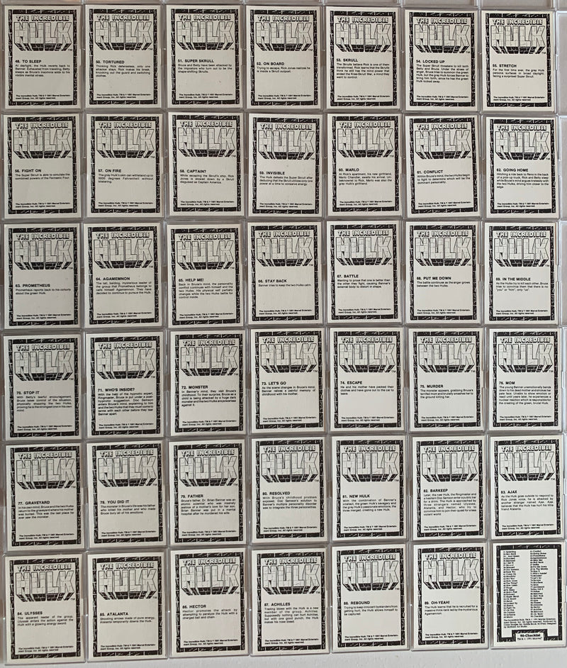 Incredible Hulk Comic Images Vintage Card Set 90 Cards 1991   - TvMovieCards.com