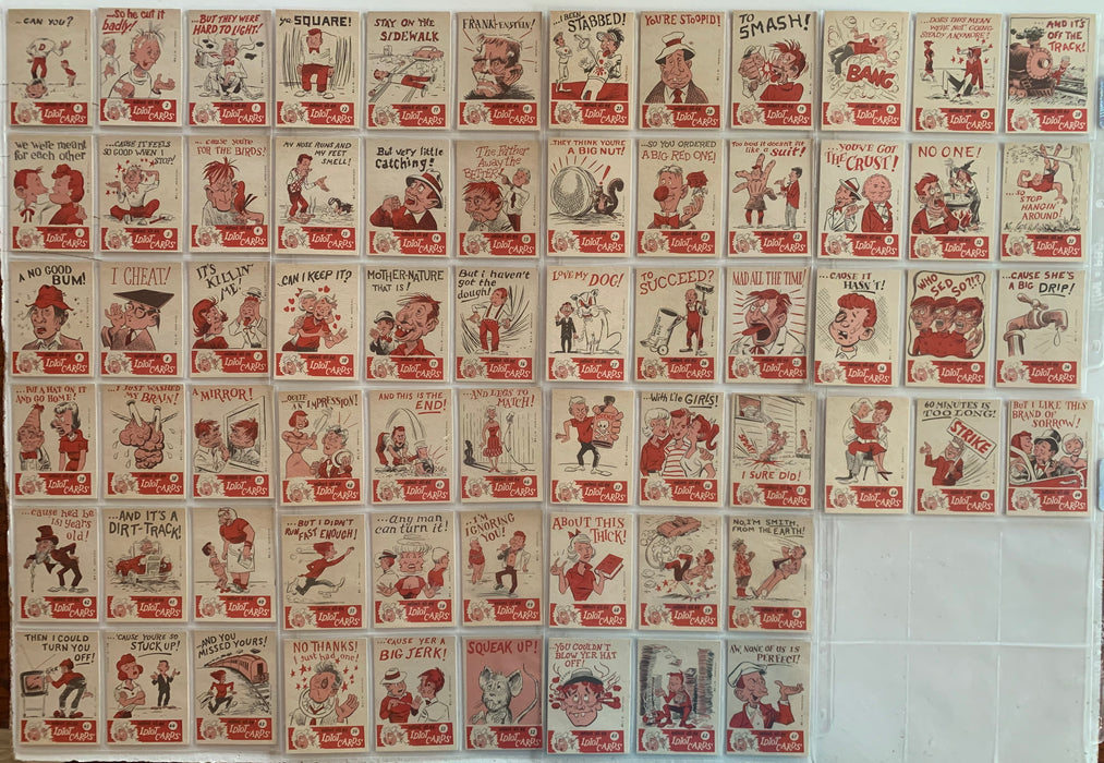 1961 Donruss Vintage Idiot Trading Card Set complete set 66 Cards  (1-66)