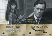James Bond The Quotable James Bond Villains Chase Card Set 20 Cards F1 - F20   - TvMovieCards.com