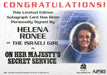 James Bond Archives Spectre Helena Ronee Autograph Card A290   - TvMovieCards.com