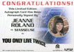 James Bond Archives Spectre Jeanne Roland Autograph Card A292   - TvMovieCards.com