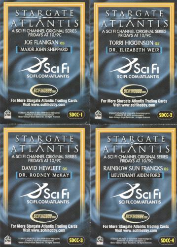Stargate Atlantis Season One MGM San Diego Comic Con Card Set SDCC1 SDCC4   - TvMovieCards.com