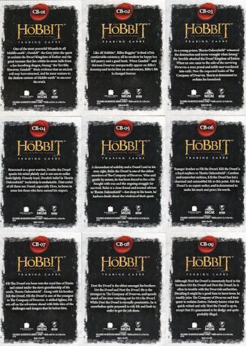 Hobbit An Unexpected Journey Character Biography Foil Chase Card Set CB-01 - CB19 19 Cards   - TvMovieCards.com