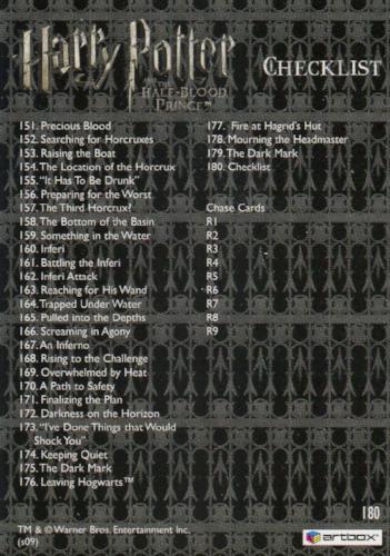 Harry Potter and the Half Blood Prince Update Base Card Set 90 Cards   - TvMovieCards.com