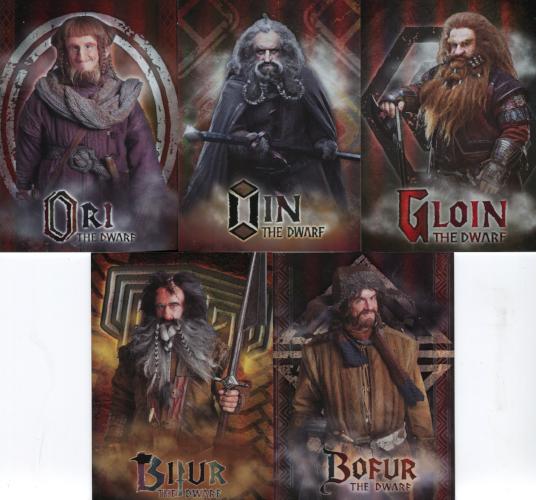 Hobbit An Unexpected Journey Character Biography Foil Chase Card Set CB-01 - CB19 19 Cards   - TvMovieCards.com